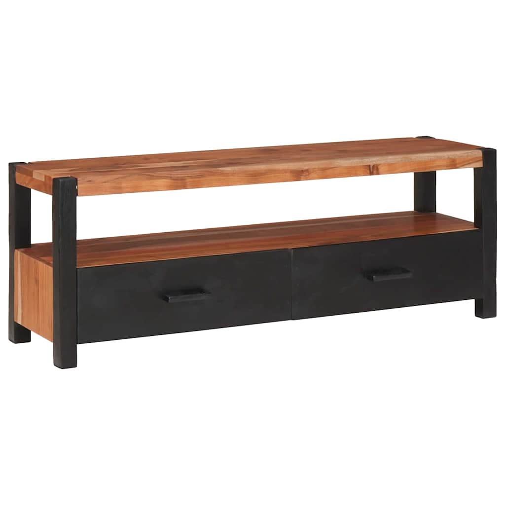 Medieskap med skuff Brun 110 x 30 x 40 cm Solid akasietre
