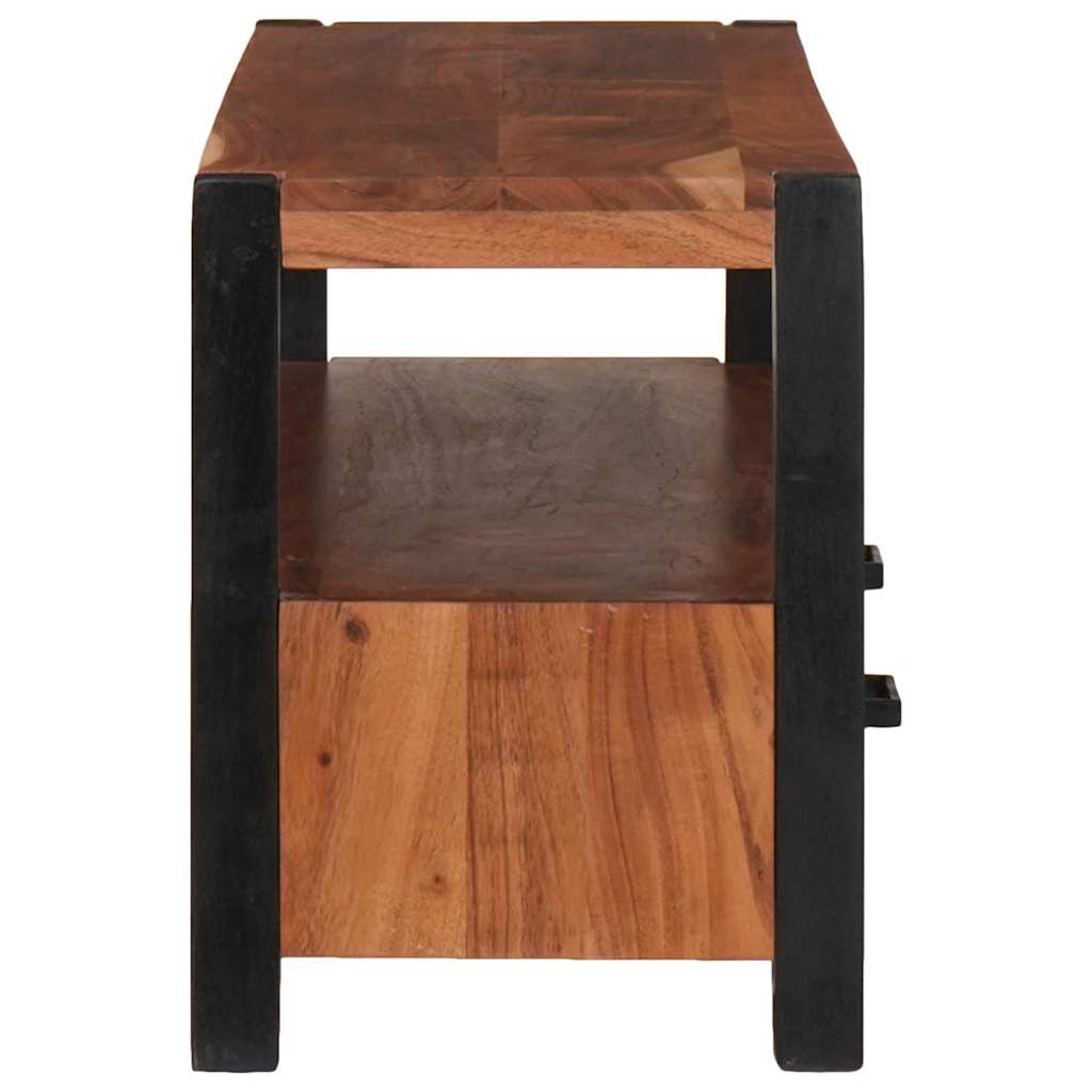 Medieskap med skuff Brun 110 x 30 x 40 cm Solid akasietre