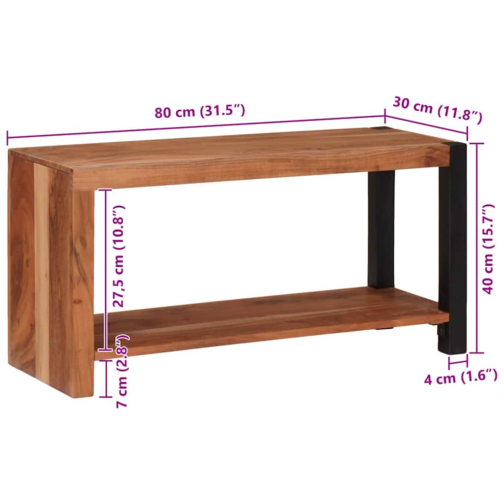 Bokhylle Brun 80 x 30 x 40 cm Solid akasietre