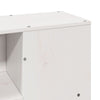 Seng med bokhylle uten madrass hvit 140x190 cm heltre furu