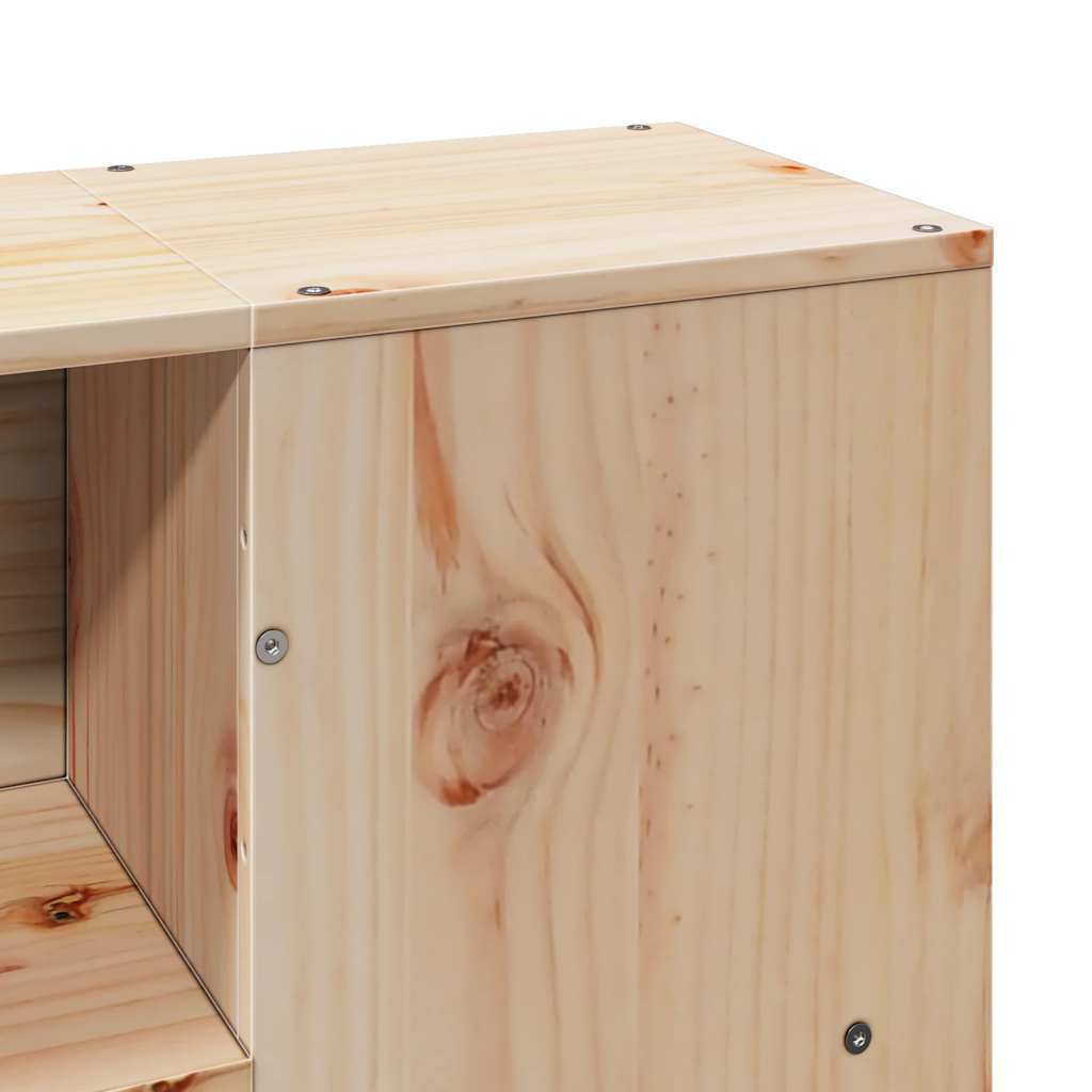 Seng med bokhylle uten madrass 140x200 cm heltre furu