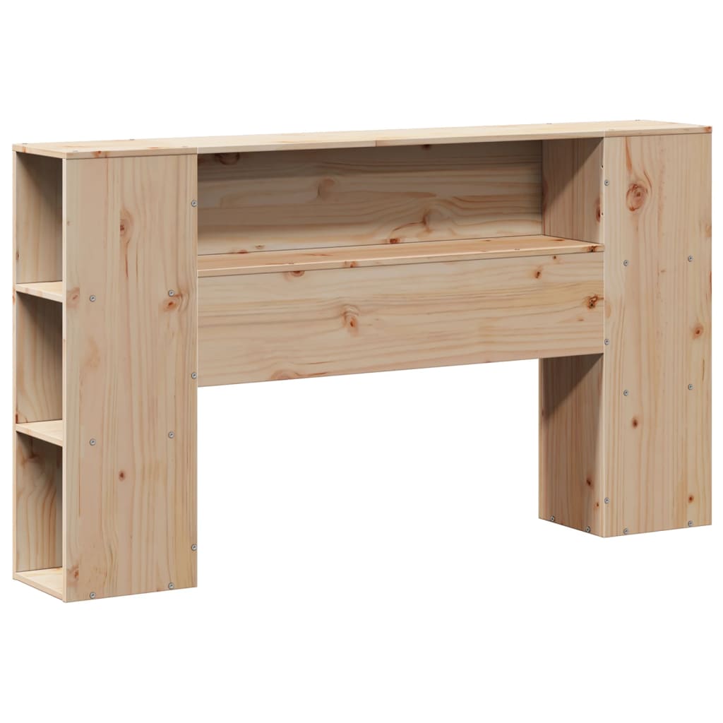 Seng med bokhylle uten madrass 160x200 cm heltre furu