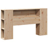 Seng med bokhylle uten madrass 160x200 cm heltre furu