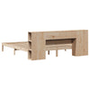 Seng med bokhylle uten madrass 180x200 cm heltre furu