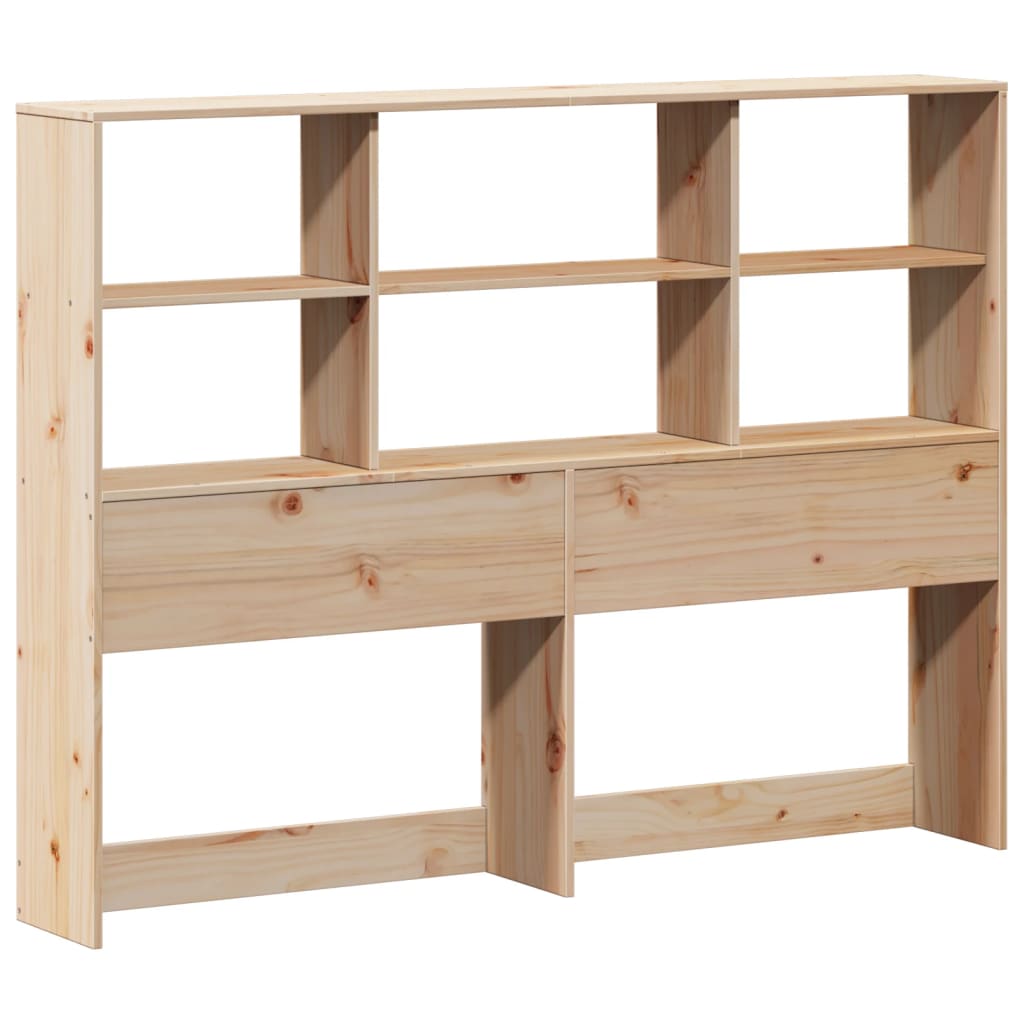 Seng med bokhylle uten madrass 140x190 cm heltre furu
