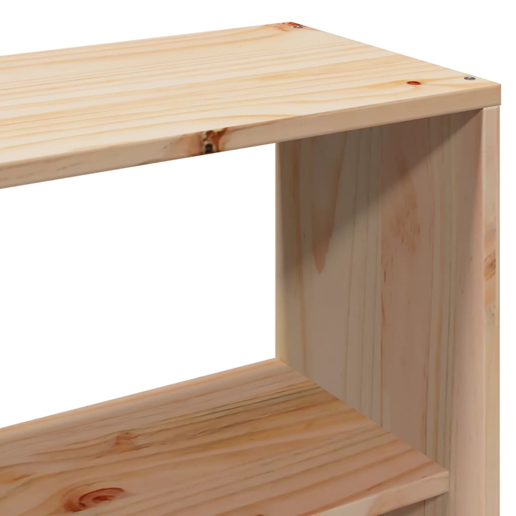 Seng med bokhylle uten madrass 140x190 cm heltre furu
