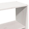 Seng med bokhylle uten madrass hvit 140x190 cm heltre furu