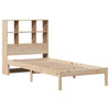 Seng med bokhylle uten madrass 100x200 cm heltre furu