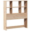 Seng med bokhylle uten madrass 100x200 cm heltre furu