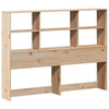 Seng med bokhylle uten madrass 160x200 cm heltre furu