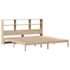 Seng med bokhylle uten madrass 180x200 cm heltre furu
