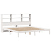 Seng med bokhylle uten madrass hvit 180x200 cm heltre furu