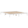 Seng med bokhylle uten madrass hvit 180x200 cm heltre furu