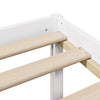 Seng med bokhylle uten madrass hvit 180x200 cm heltre furu