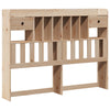 Seng med bokhylle uten madrass 140x190 cm heltre furu