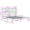 Seng med bokhylle uten madrass 140x190 cm heltre furu