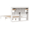 Seng med bokhylle uten madrass hvit 140x190 cm heltre furu