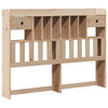 Seng med bokhylle uten madrass 160x200 cm heltre furu