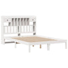 Seng med bokhylle uten madrass hvit 160x200 cm heltre furu