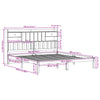 Seng med bokhylle uten madrass 180x200 cm heltre furu