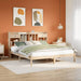 Seng med bokhylle uten madrass 180x200 cm heltre furu