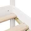 Seng med bokhylle uten madrass hvit 120x190 cm heltre furu