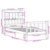 Seng med bokhylle uten madrass 75x190 cm heltre furu