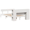 Seng med bokhylle uten madrass hvit 135x190 cm heltre furu
