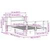 Seng med bokhylle uten madrass hvit 135x190 cm heltre furu