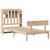 Seng med bokhylle uten madrass 90x200 cm heltre furu
