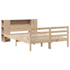 Seng med bokhylle uten madrass 135x190 cm heltre furu