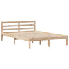 Seng med bokhylle uten madrass 135x190 cm heltre furu