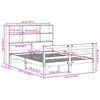 Seng med bokhylle uten madrass voksbrun 120x200 cm heltre