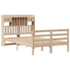 Seng med bokhylle uten madrass 135x190 cm heltre furu