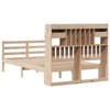 Seng med bokhylle uten madrass 135x190 cm heltre furu