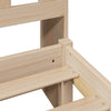 Seng med bokhylle uten madrass 90x200 cm heltre furu