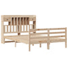 Seng med bokhylle uten madrass 150x200 cm heltre furu