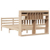 Seng med bokhylle uten madrass 150x200 cm heltre furu