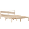 Seng med bokhylle uten madrass 150x200 cm heltre furu