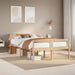 Seng med bokhylle uten madrass 160x200 cm heltre furu