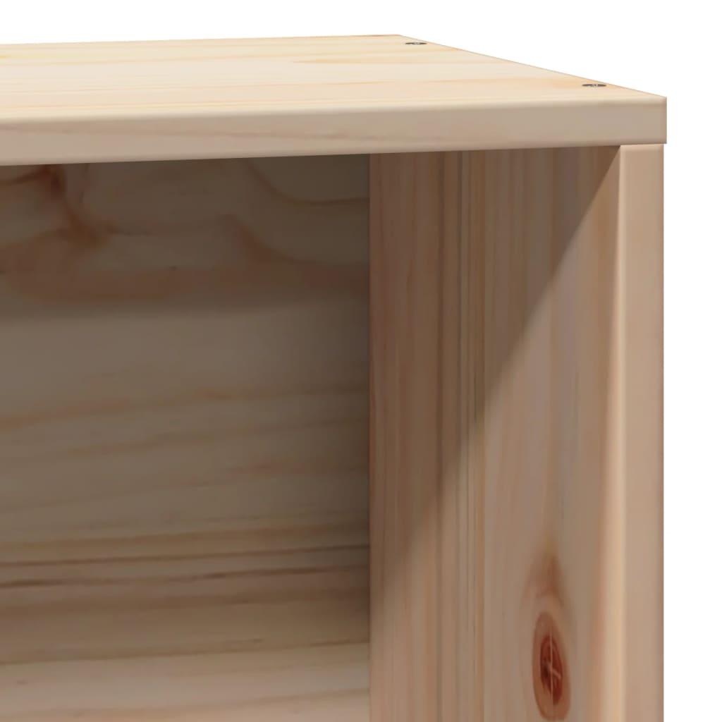 Seng med bokhylle uten madrass 75x190 cm heltre furu