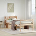 Seng med bokhylle uten madrass 75x190 cm heltre furu