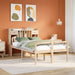 Seng med bokhylle uten madrass 135x190 cm heltre furu