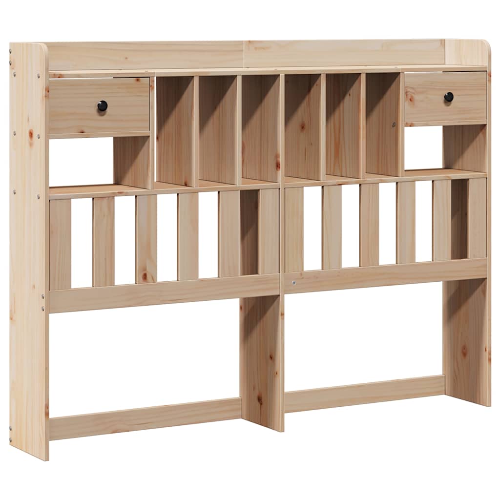 Seng med bokhylle uten madrass 140x190 cm heltre furu