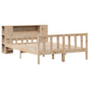 Seng med bokhylle uten madrass 160x200 cm heltre furu