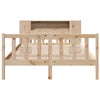 Seng med bokhylle uten madrass 160x200 cm heltre furu