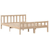 Seng med bokhylle uten madrass 160x200 cm heltre furu