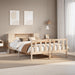 Seng med bokhylle uten madrass 160x200 cm heltre furu