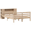 Seng med bokhylle uten madrass 135x190 cm heltre furu