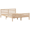 Seng med bokhylle uten madrass 135x190 cm heltre furu